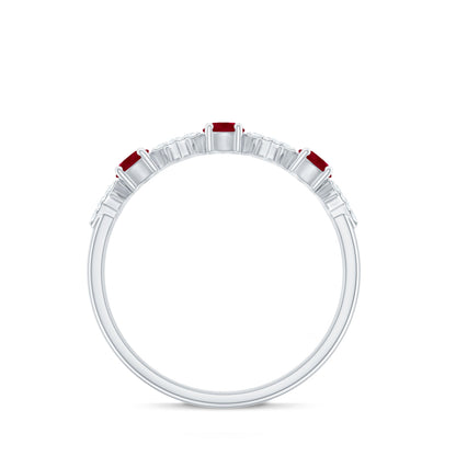 Real Ruby Diamond Half Eternity for Women