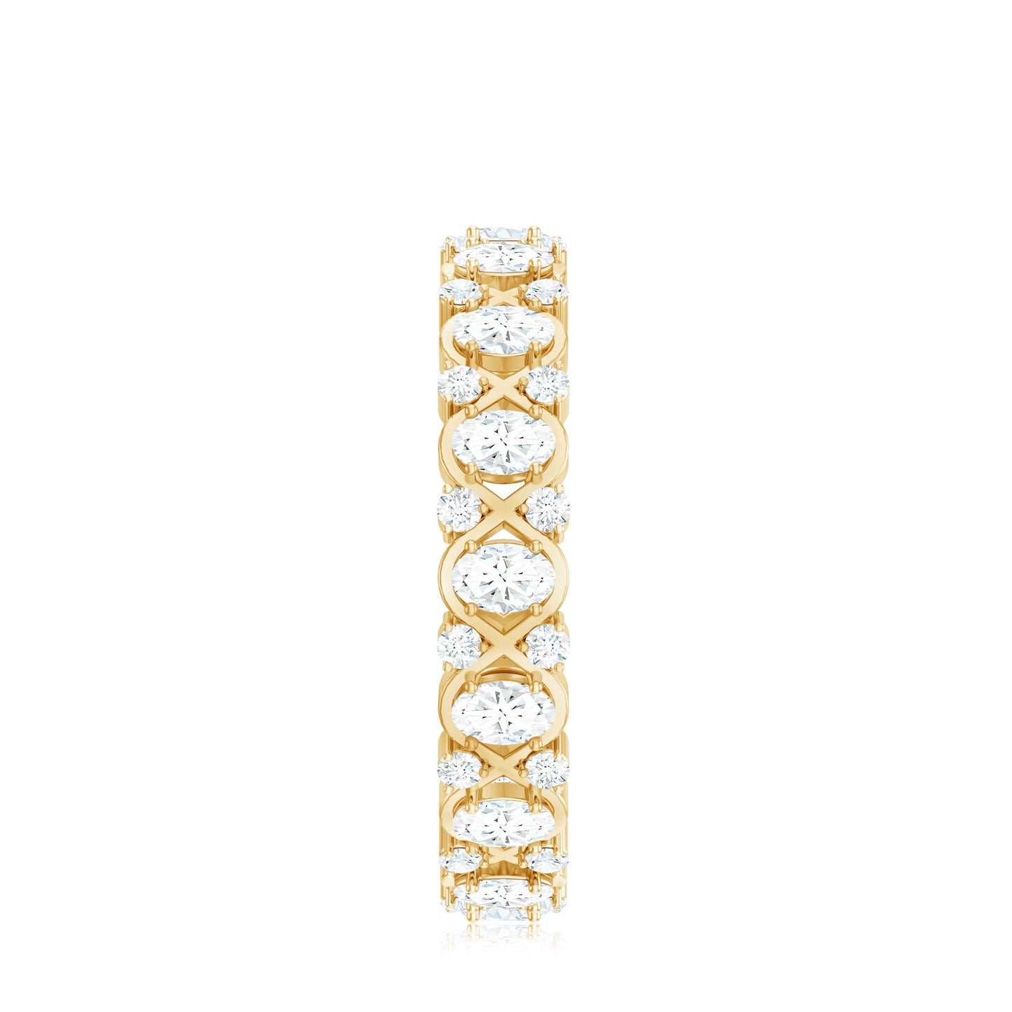 Half Eternity Style Moissanite Infinity Wedding Band