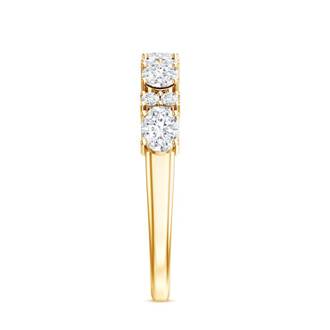 Certified Moissanite East West Eternity Band