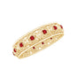 Vintage Style Lab Created Ruby Celtic Wedding Band with Certificate