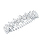Round Moissanite Cluster Eternity Wedding Band