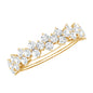 Round Moissanite Cluster Eternity Wedding Band