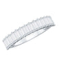 Baguette Cut Certified Moissanite Half Eternity Band Ring