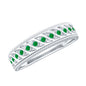 Genuine Emerald Vintage Inspired Eternity Band