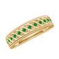 Genuine Emerald Vintage Inspired Eternity Band