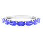 Oval Shape Tanzanite East West Eternity Band Ring