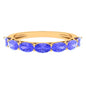 Oval Shape Tanzanite East West Eternity Band Ring