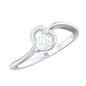 Certified Moissanite Heart Promise Ring for Her