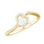 Certified Moissanite Heart Promise Ring for Her