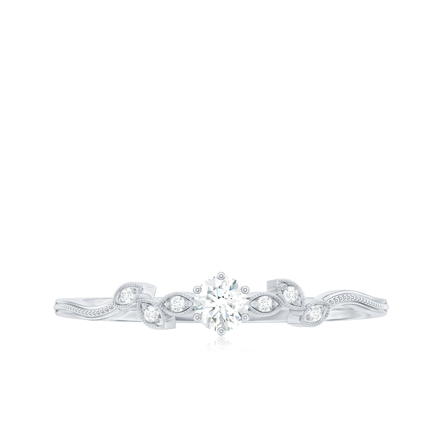 Nature Inspired Diamond Flower Ring for Proposal