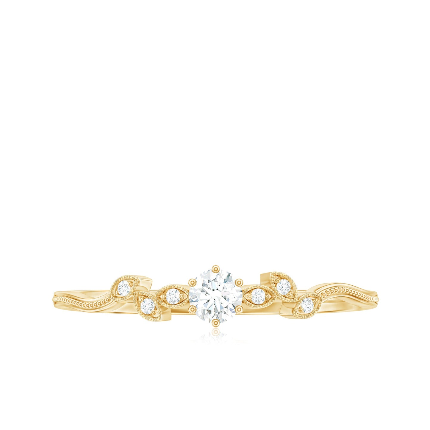 Nature Inspired Diamond Flower Ring for Proposal