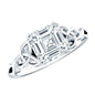 Asscher Cut 3 Carat Moissanite Celtic Knot Engagement Ring