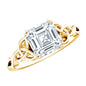 Asscher Cut 3 Carat Moissanite Celtic Knot Engagement Ring