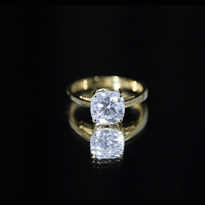 3 CT Cushion Cut Certified Moissanite Solitaire Engagement Ring