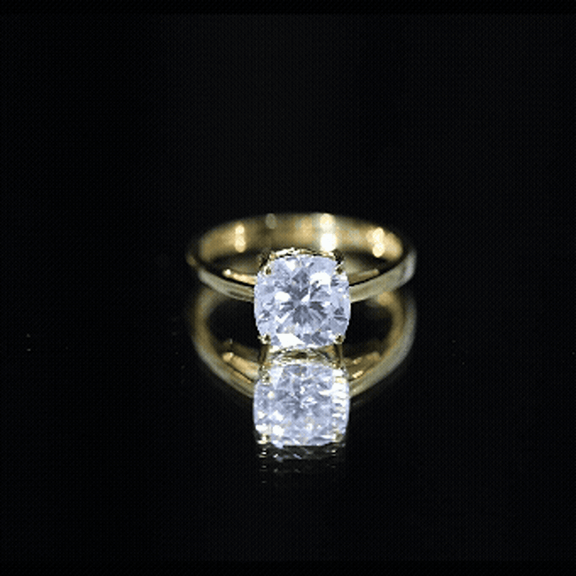 3 CT Cushion Cut Certified Moissanite Solitaire Engagement Ring