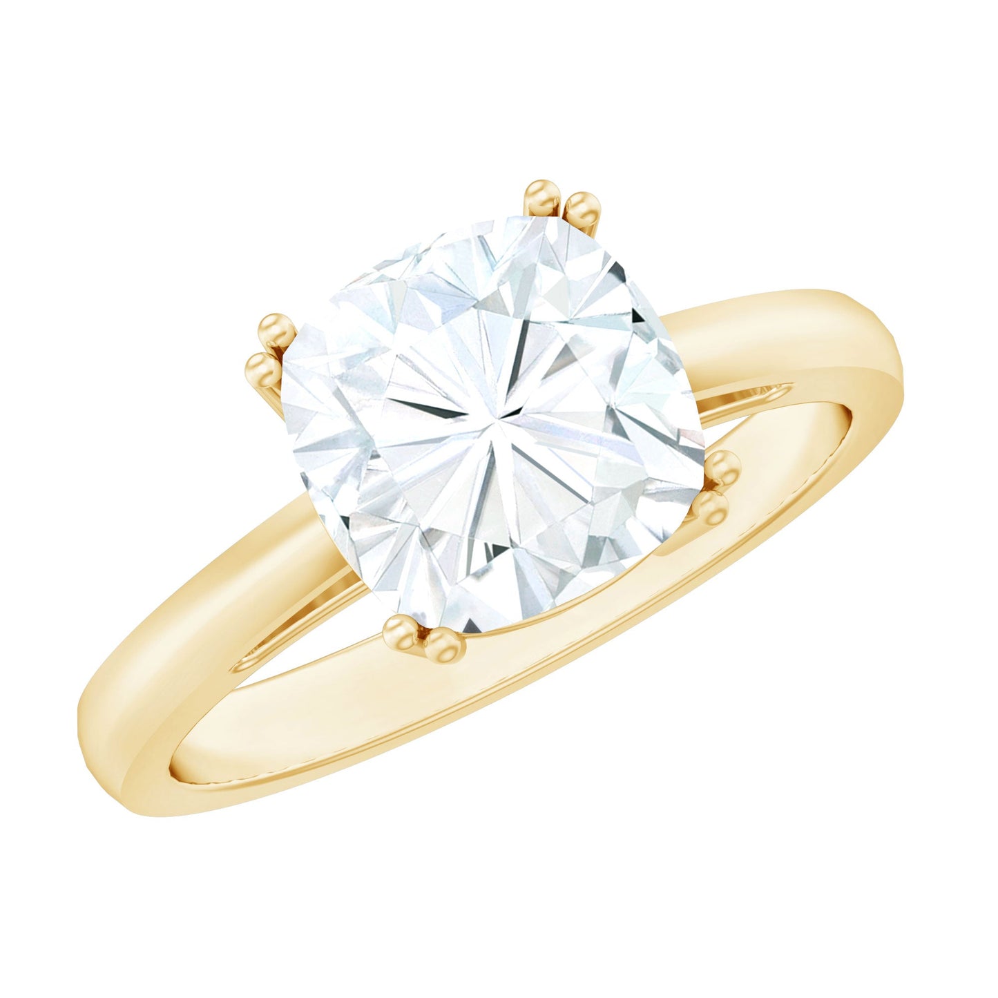 3 CT Cushion Cut Certified Moissanite Solitaire Engagement Ring