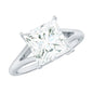 Certified 3 Carat Moissanite Princess Cut Engagement Ring with Split Shank