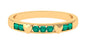 Natural Emerald Heart Eternity Ring in Channel Setting