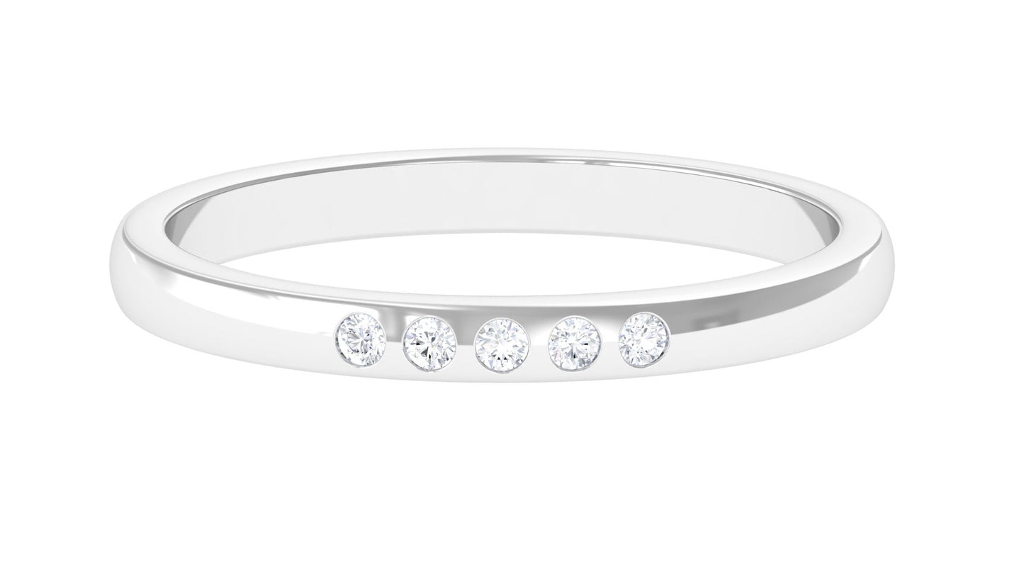 Minimal 5 Stone Diamond Ring for Promise
