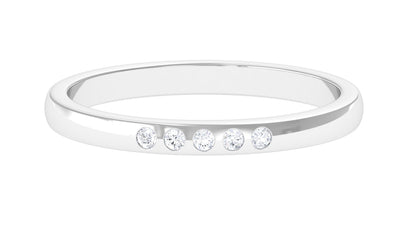 Minimal 5 Stone Diamond Ring for Promise