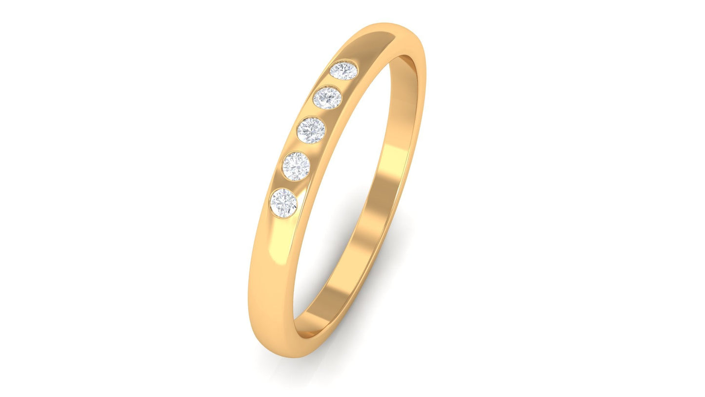 Minimal 5 Stone Diamond Ring for Promise