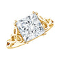 Moissanite Princess Cut Engagement Ring With Celtic Knot Design