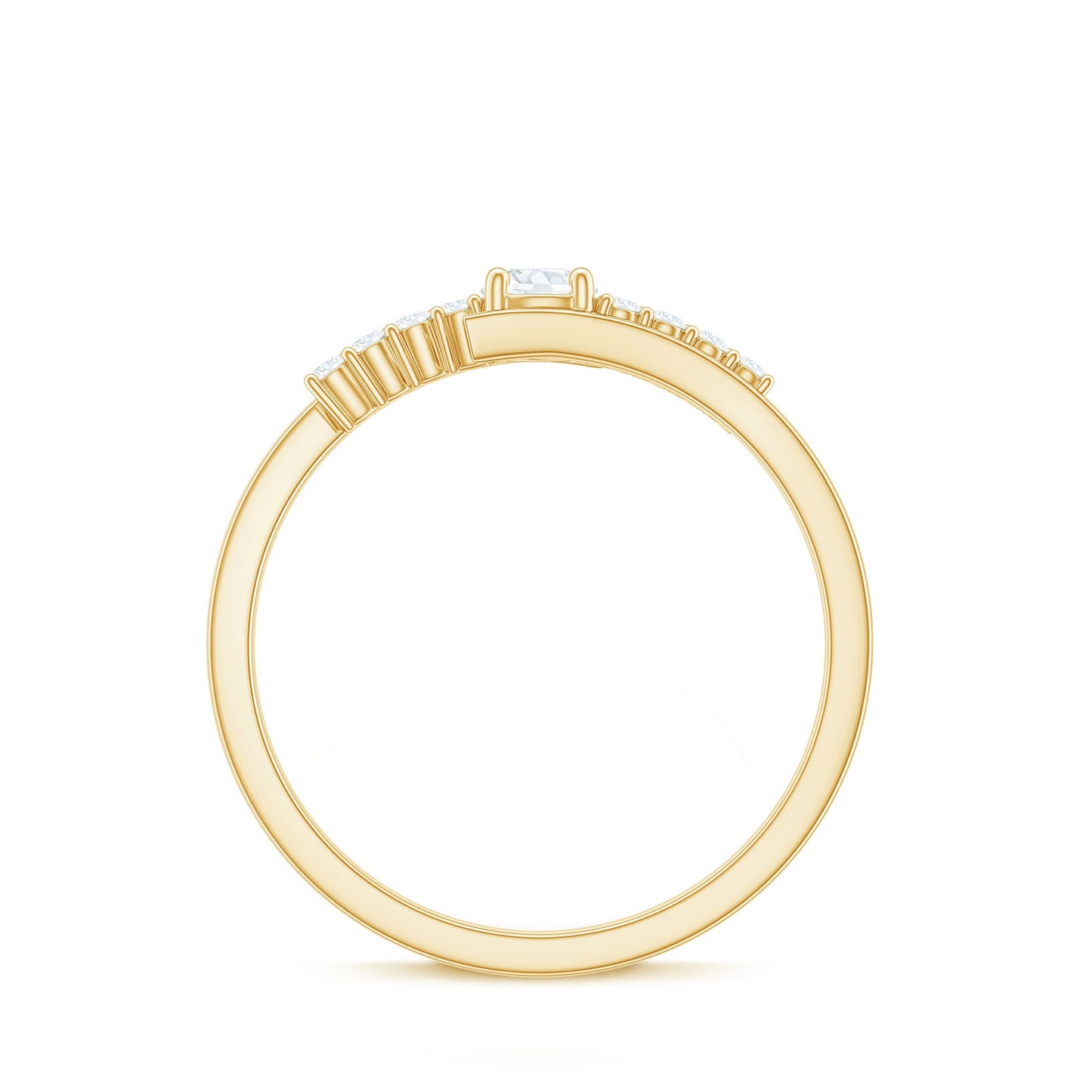 Diamond Promise Ring with Bypass Shank