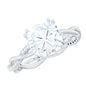 Cushion Cut Solitaire Moissanite Braided Engagement Ring