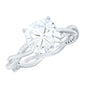 3 Carat Moissanite Cushion Cut Hidden Halo Engagement Rings