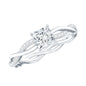 Princess Cut Moissanite Braided Engagement Ring for Women