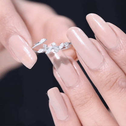 Marquise and Round Shape Natural Diamond Wrap Ring