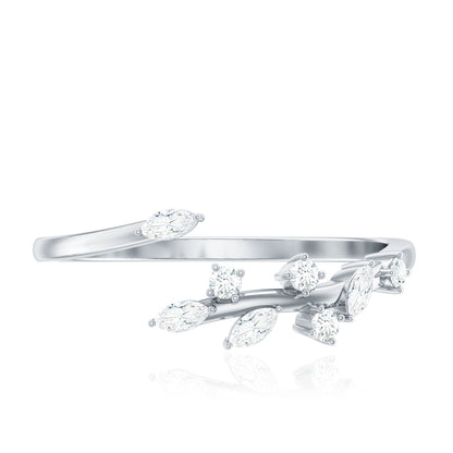 Marquise and Round Shape Natural Diamond Wrap Ring