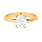 Certified 2 CT Moissanite Oval Cut Engagement Ring