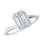 1.8 Emerald Cut Moissanite Engagement Ring For Women