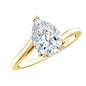 Pear Engagement Ring With Certified Moissanite
