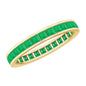Channel Set Princess Cut Emerald Eternity Band Ring