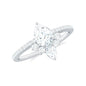 0.7 Carat Pear Shape Moissanite Crown Engagement Ring