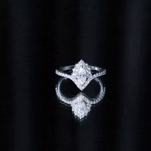 Marquise Cut Moissanite Designer Engagement Ring
