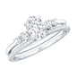 Certified Moissanite Oval Engagement Ring with Wedding Band