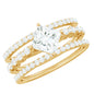 1.25 Carat Princess Cut Moissanite 3 Piece Bridal Ring Set