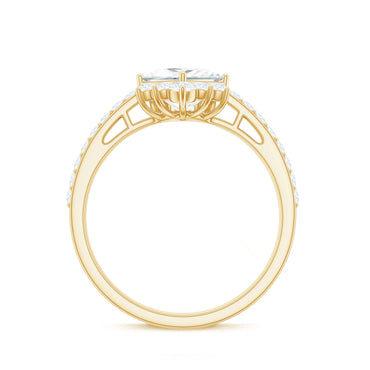 Princess Cut Moissanite Designer Engagement Ring for Women