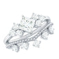 Princess and Round Cut Moissanite Wedding Ring Set