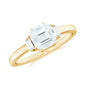 Asscher Cut Moissanite Engagement Ring with Certificate