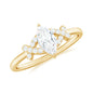 Certified Moissanite Marquise Engagement Ring for Women