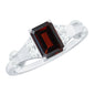 Real 2 Carat Garnet Designer Engagement Ring with Diamond