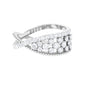 Designer Diamond Band Ring with Criss Cross Shank