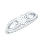 Certified Moissanite Heart Promise Ring with Split Shank