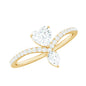 Designer Moissanite Heart Engagement Ring for Women