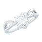 Heart Shaped Moissanite Designer Engagement Ring