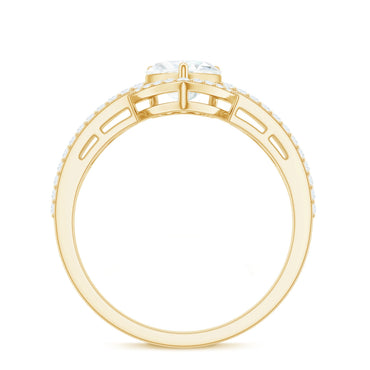Heart Shaped Moissanite Designer Engagement Ring